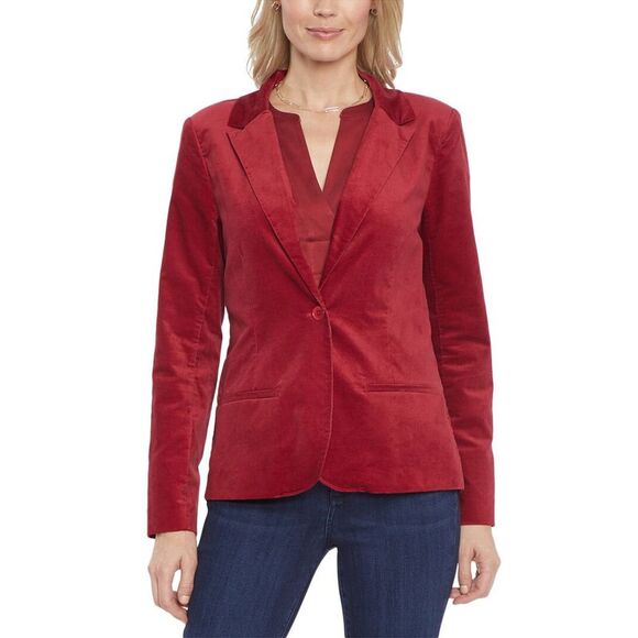 NYDJ Women's Velvet Blazer Black Size Small